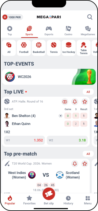 Sports Betting Through the MegaPari App - Megapari Pakistan